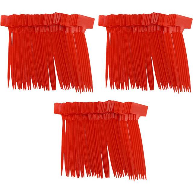 Planting Tools 150 Pcs Bonsai Plastic Plant Labels Garden Labels -Type Upturned Garden Tags Markers Nursery Red