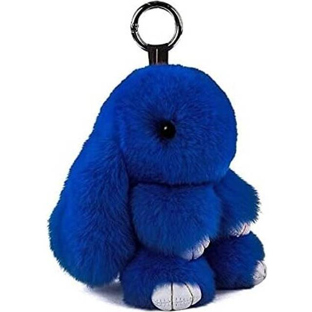 Fluffy Rabbit Keychain Cute Plush Bunny Key Rings Women Bag Pom Pom Lovely Keyring