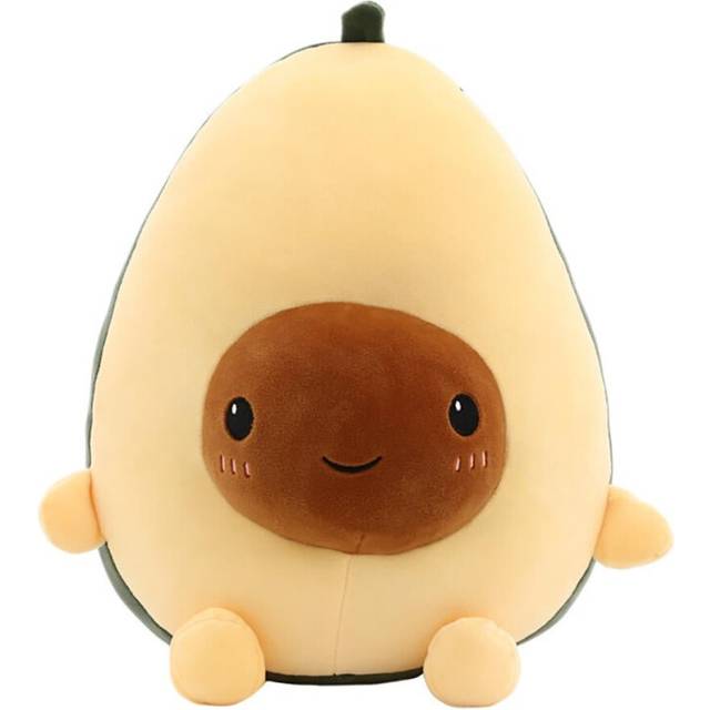(35cm) Cute Avocado Stuffed Plush Toy Soft Baby Doll Cartoon Fruit Pillow Sofa Cushion for Kids Birthday Gift