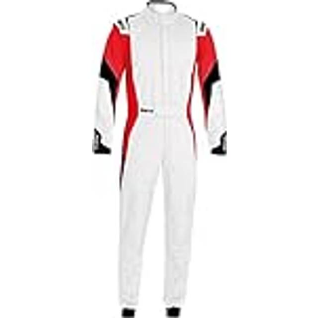 Sparco Competition Race Suit - 52, White / Red / Black