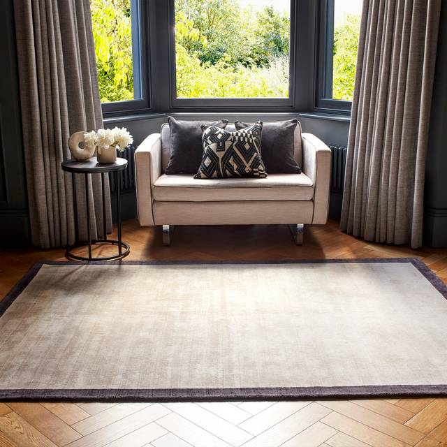 Asiatic London Blade Border Putty/Charcoal Rug - 200x290cm