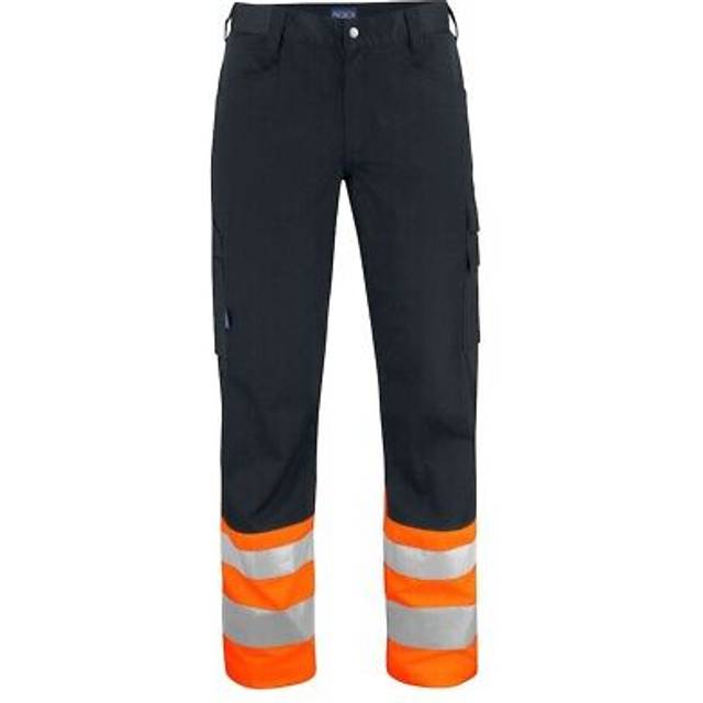 (34R, Yellow/Black) Projob Mens High-Vis Cargo Trousers