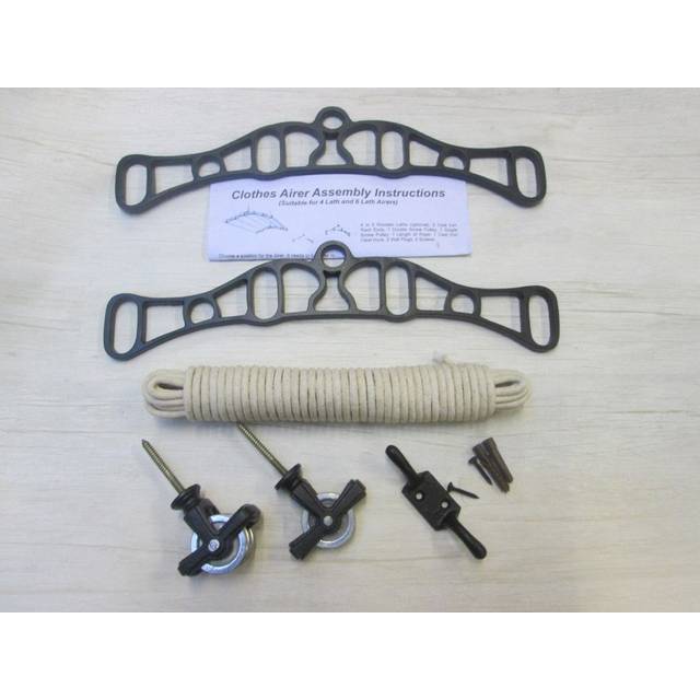 4 Lath Victorian Black Clothes Airer Kit Only by Ironmongery World