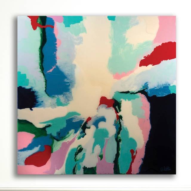 Cotton Candy by Barbara Biolotta - Wrapped Canvas Painting Print (91cm H x 91cm W x 4cm D)