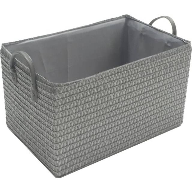 Aerie Fabric Basket - Dark Grey (18cm H x 34cm W x 23cm D)