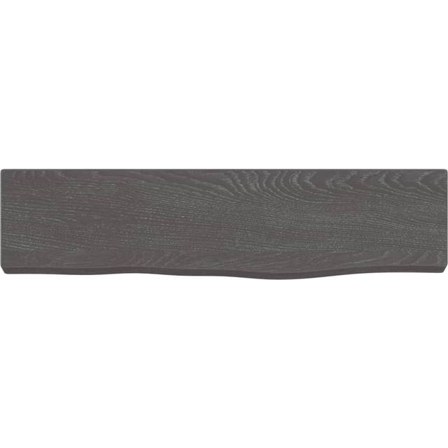 Wall Shelf Treated Solid Wood Oak - DarkBrown (4cm H x 80cm W x 60cm D)
