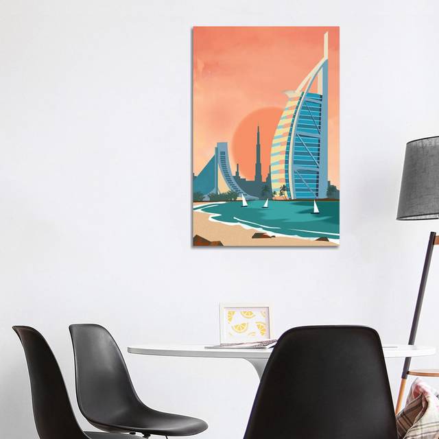 City Dubai Architectural Scenery - Wrapped Canvas Graphic Art (101.6cm H x 66.04cm W x 1.905cm W)