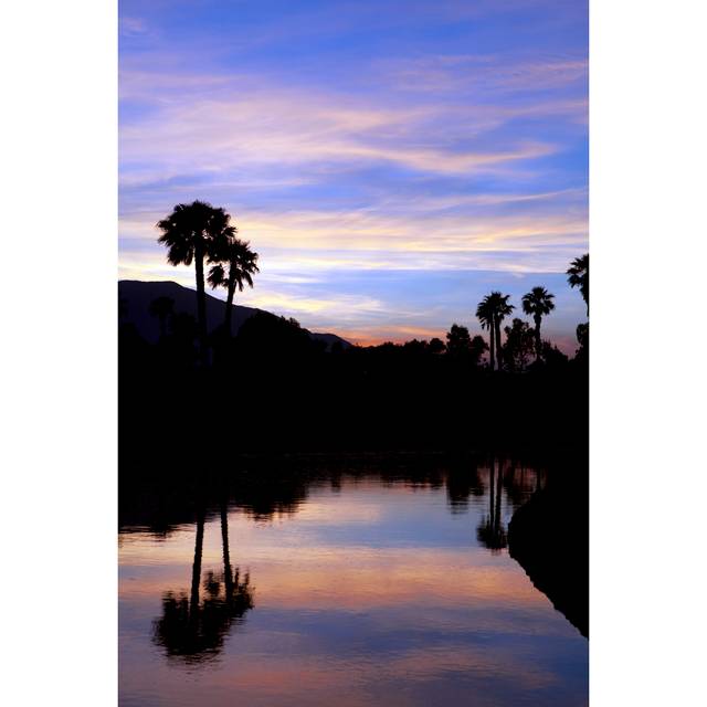 Palm Springs Sunset - Print - Blue (76cm H x 51cm W x 3.8cm D)