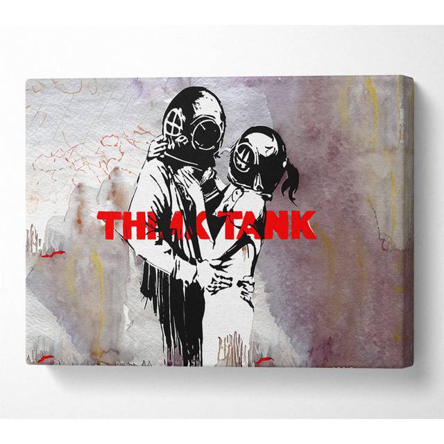 Think Tank - Wrapped Canvas Art Prints - Multicolour (50.8cm H x 81.3cm W x 10cm D)