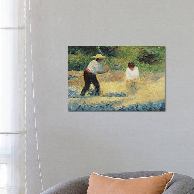 The Stone Heap (Le Tas de Pierres) by Georges Seurat - Wrapped Canvas Art Prints (45.72cm H X 66.04cm W)