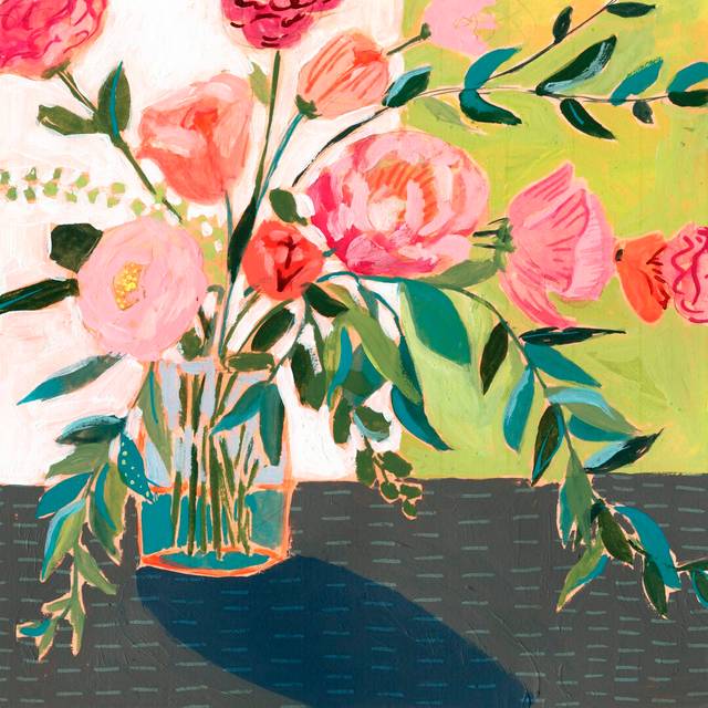 Quirky Bouquet I by Victoria Borges - Wrapped Canvas Art Prints (51cm H x 51cm W x 3.8cm D)