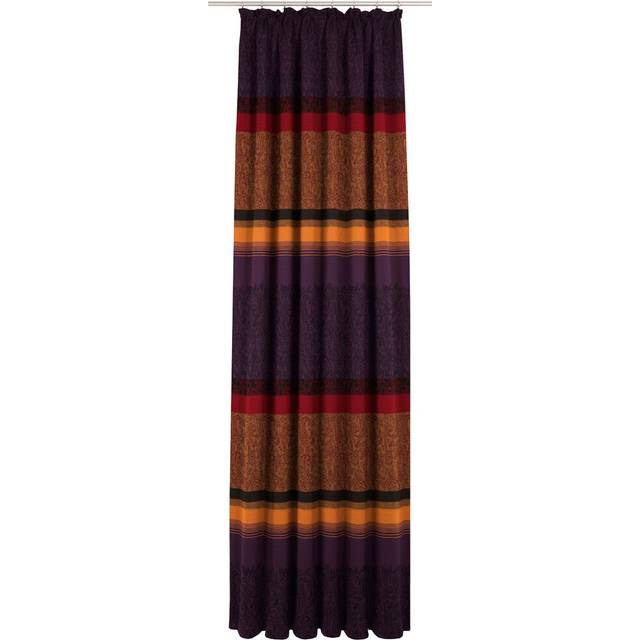 World Menagerie Rossett Pinch Pleat Room Darkening Single Curtain Red/Purple 132cm Width x 245cm Drop