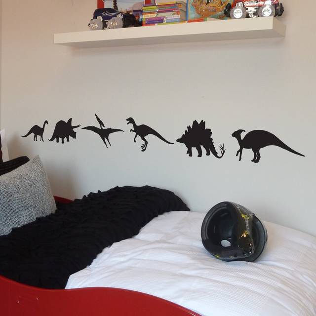 6 Piece Dinosaur Set - Dark Grey