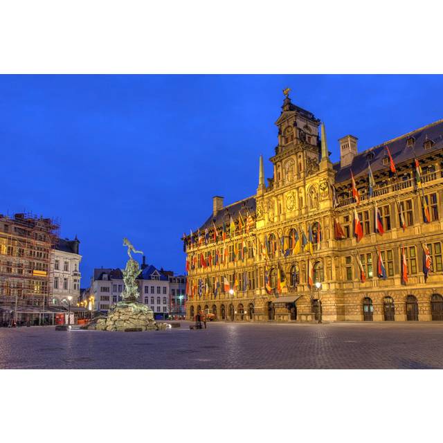 Arabelle Antwerp City Hall by Bogdan Lazar - Wrapped Canvas Photograph (20cm H x 30cm W 3.8cm D)