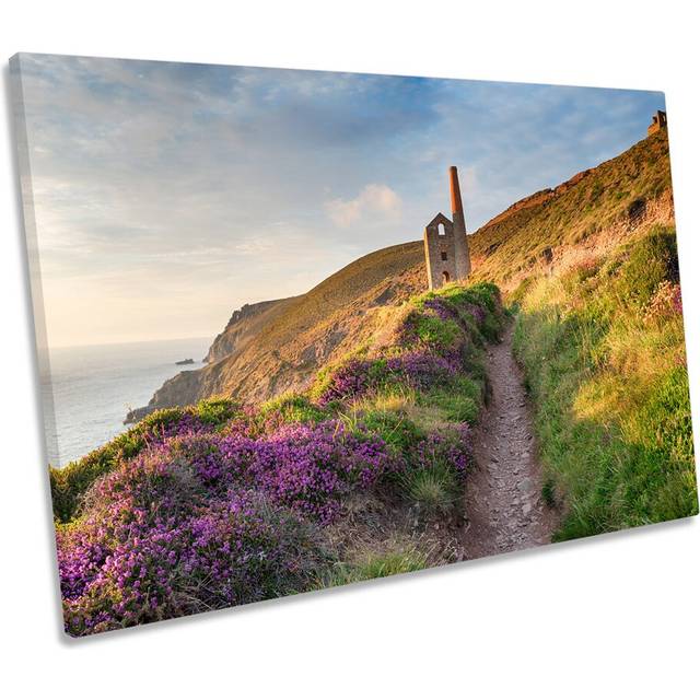 Wheal Coates Cornwall Picture CANVAS WALL ART Print (50.8cm H x 76.2cm W x 2cm D)