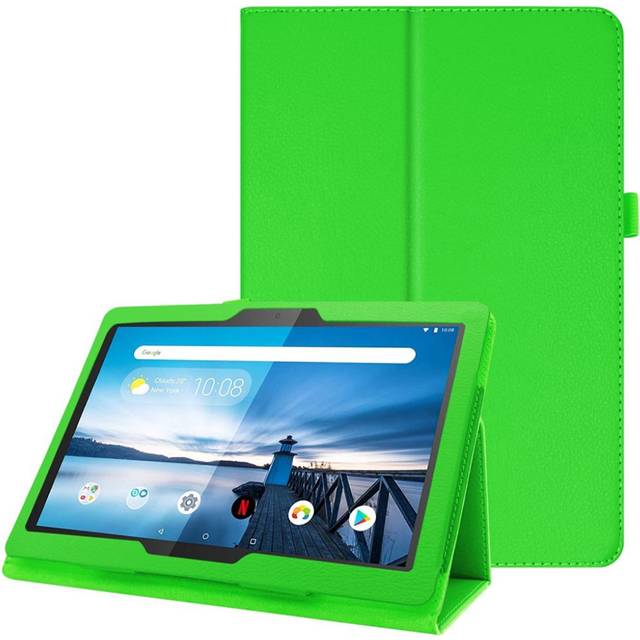 Lenovo Tab M10 läderfodral med litchi-textur - Grön