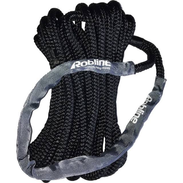 Förtöjningslina med förstärkt ögla Robline Vingafleex, 16-flätad polyester, extra elastisk, Ø12 mm, 8 meter, svart