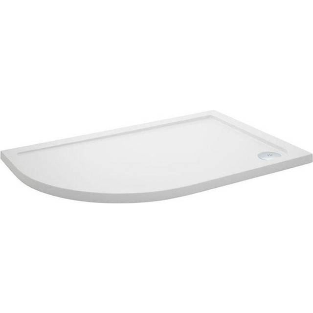 Hudson Reed Offset Quad Shower Tray Left Hand 1200 x 800mm - White, White