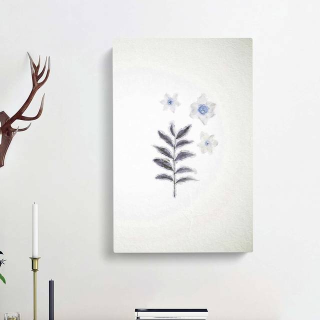 White Daffodil Dismantled - Wrapped Canvas Painting Print (76cm H x 50cm W x 3cm D)