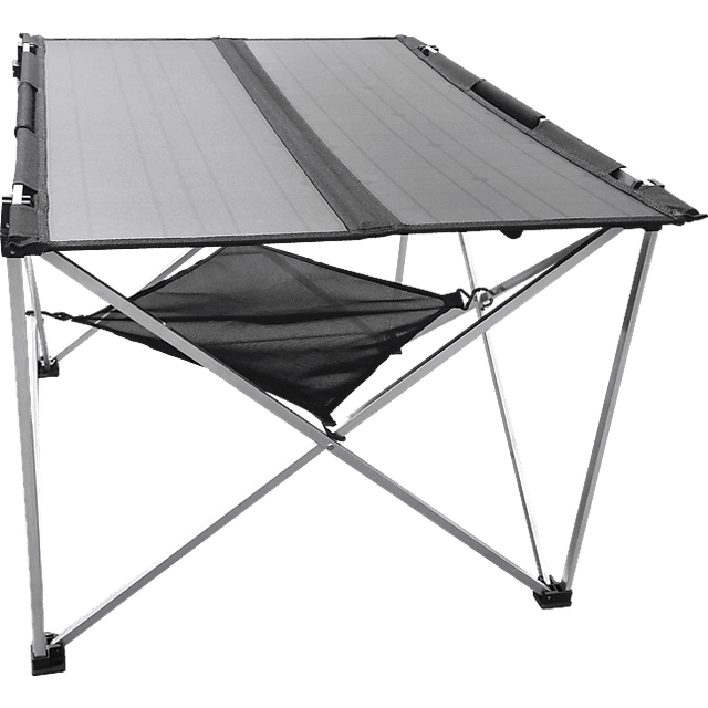 TECHNAXX TX-252 Foldable Solar Camping Table, Silver/Grey,Black