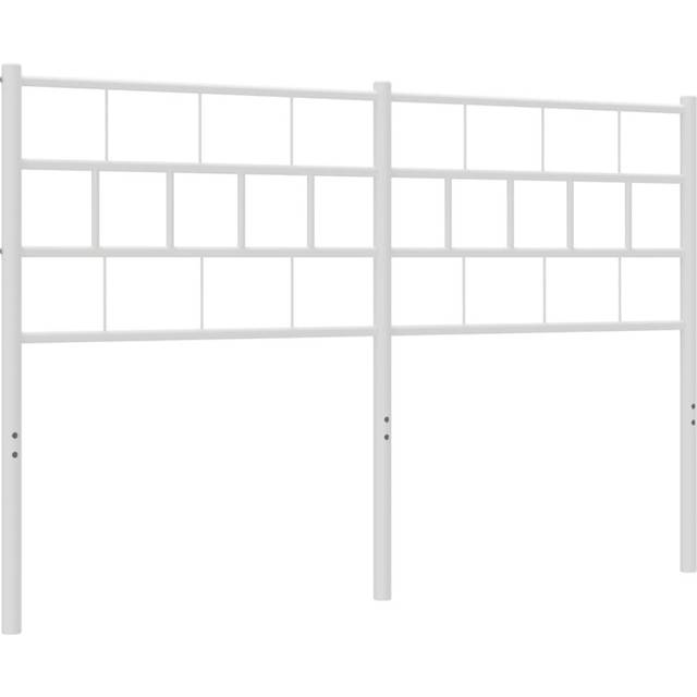 vidaXL Huvudgavel metall vit 120 cm