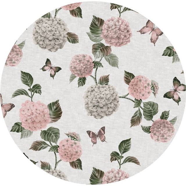 Hortencia Rund Vaxduk Rosa
