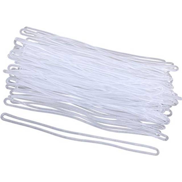 Mini Skater 6 Inch Premium Clear Plastic Travel Luggage Name Tag Loop Straps/Loops for Luggage Bag ID Tag 50Pcs