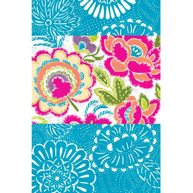 Tropical Embroidery Panel I by Chariklia Zarris - Wrapped Canvas Graphic Art (76cm H x 51cm W)