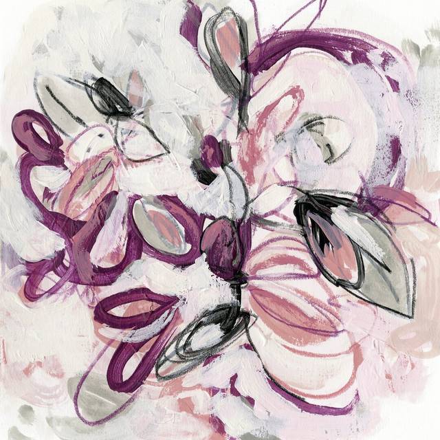 Fuchsia Floral I by June Erica Vess - Wrapped Canvas Painting Print (76cm H x 76cm W x 3.8cm D)