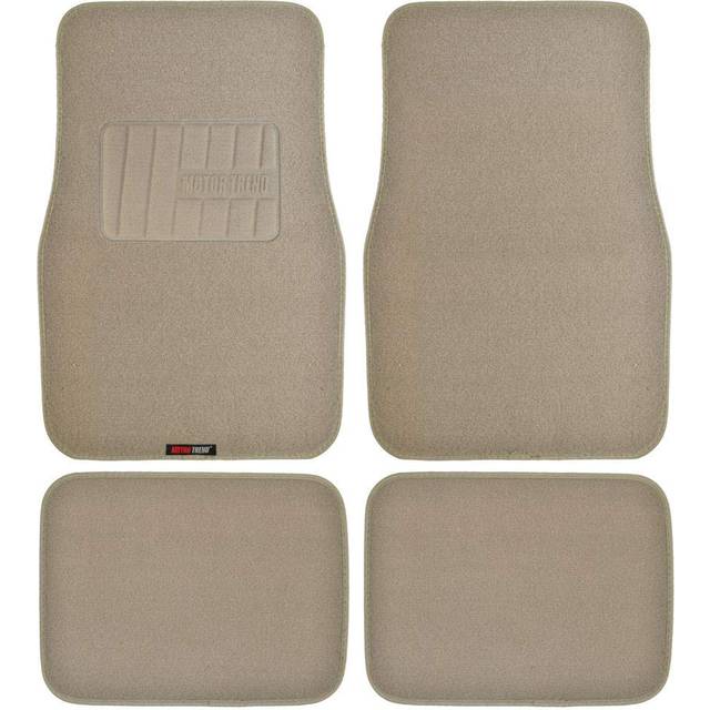 BDK Beige Heavy Duty Front & Rear Carpet Floor Mats Universal Liners f