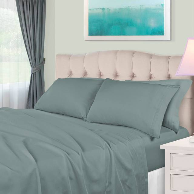 Egyptian Cotton 650 Thread Count Solid Sheet Set  King-Teal