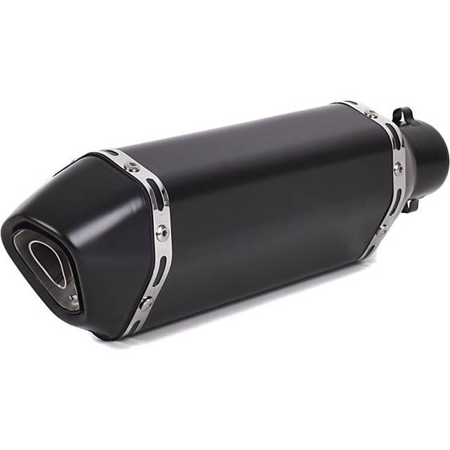 Auspuff Force passend für BMW F 800 GT / R / S / ST Schalldämpfer Edelstahl Schwarz - schwarz-schwarz