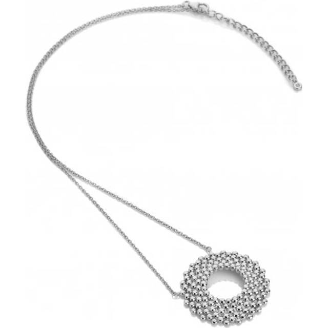 Hot Diamonds Sterling Silver Sunburst Circle Pendant Necklace
