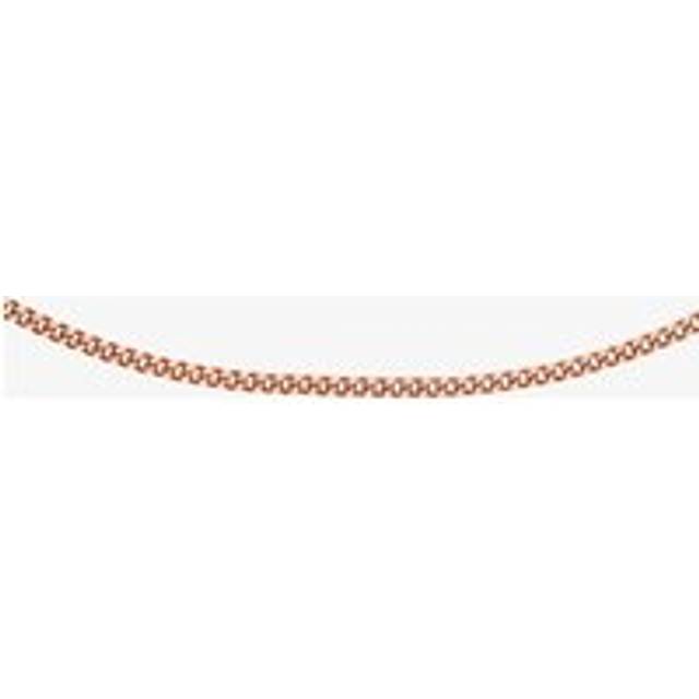 9ct Rose Gold 46cm Diamond-Cut Curb Chain 5.13.6564
