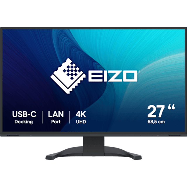 EIZO FlexScan EV2740X - Med FlexStand - LED-skärm - 27" - 3840 x 2160 4K - IPS - 350 cd/m² - 2000:1 - 5 ms - 2xHDMI, DisplayPort, 2xUSB-C - högtalare - svart