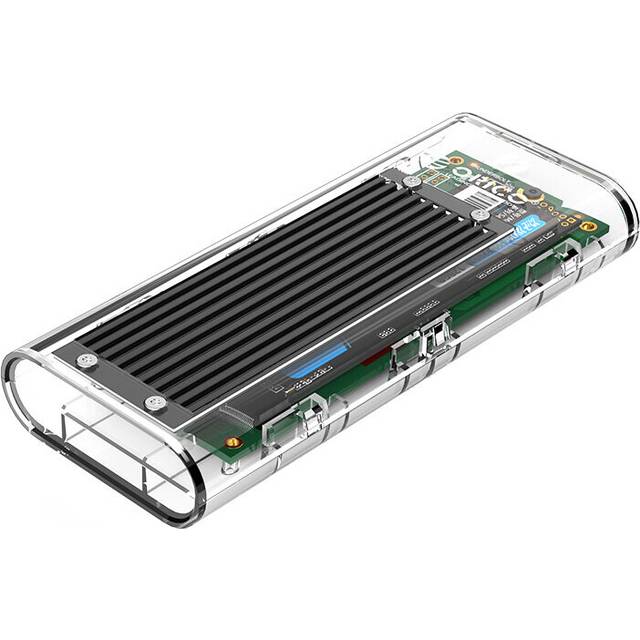 ORICO TCM2T3 G40 Thunderbolt 3 40Gbps M.2 NVME SSD Enclosure 2TB Transparent USB C SSD Case Hard Drive Enclosure with 40Gbps C to C Cable For Mac Wi