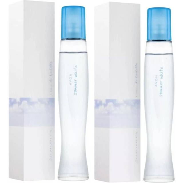 2 x avon summer white 50ml eau de toilette spray for women brand total 100ml