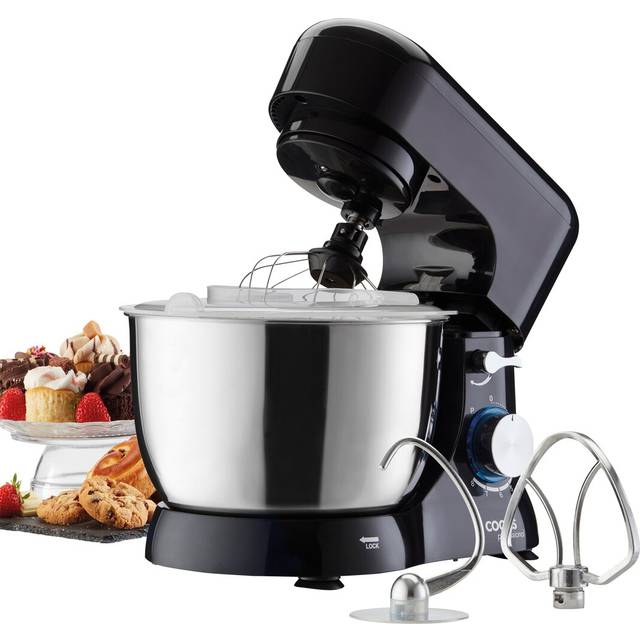 Food Baking Stand Mixer Digital 8 Speed 4.5 Litre Mixing Bowl 1000W - Black - One Size