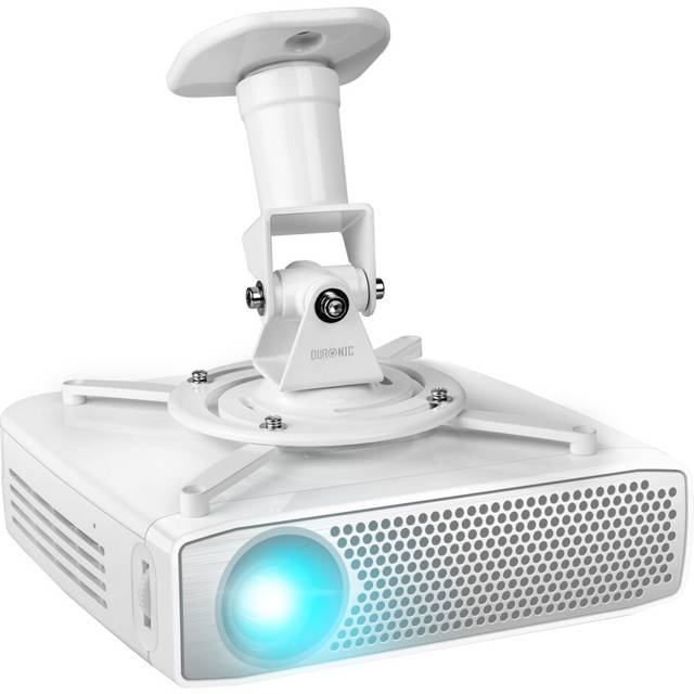 Duronic PB07XB Projector Mount, Ceiling/Wall Bracket, 10kg Capacity, Universal, Heavy Duty, Fittings Included, Rotate 360