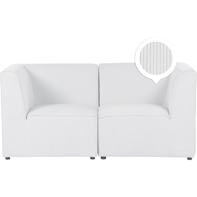 2 Seater Modular Jumbo Cord Sofa Off White LEMVIG