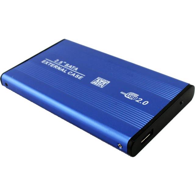 2.5 tum usb 2.0 sata extern mobil hårddiskbox aluminiumlegeringsskal - Blå