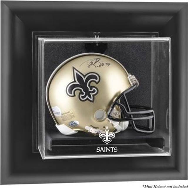 New Orleans Saints Black Framed Wall-Mountable Mini Helmet Display Case