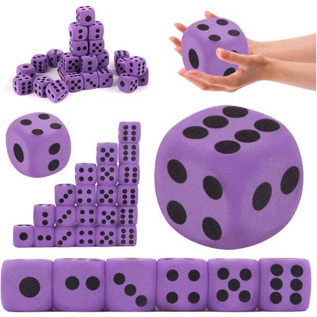 6pcs Specialty Giant EVA Foam Dice Kid Educational Toys Children Party Game Dice Multi Sides Dice for Board Game