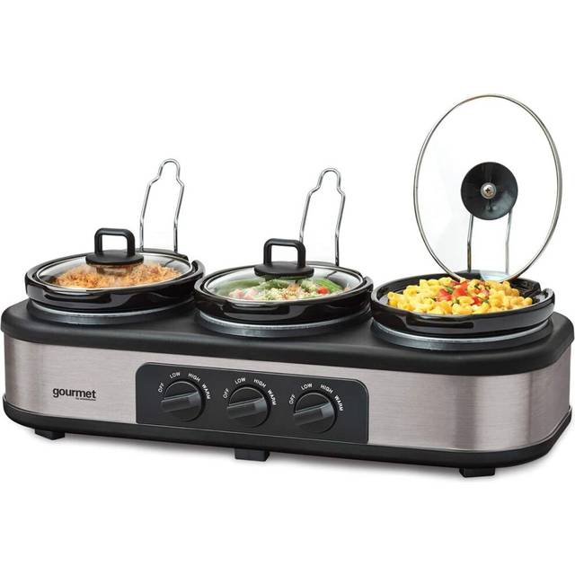 Global Gourmet Triple Slow Cooker and Warmer