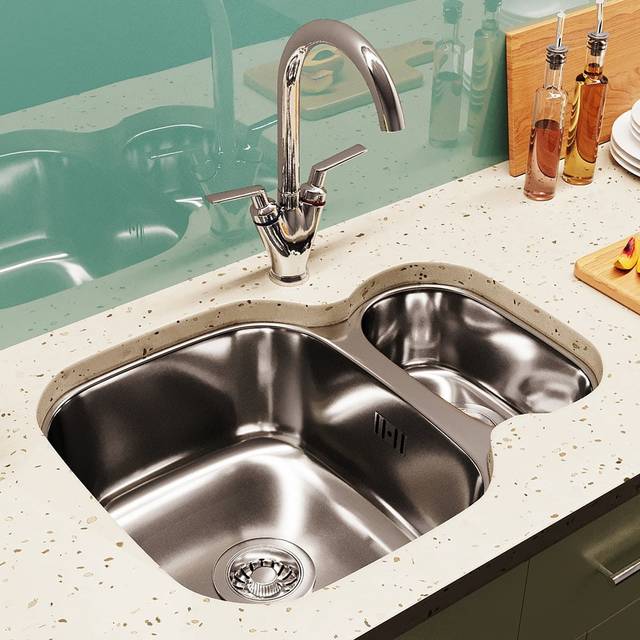 Astini Renzo 1.5 Bowl Brushed Stainless Steel Undermount Kitchen Sink
