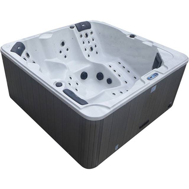 Palm Spas Happy+ 5 Seat Hot Tub - Grey (90cm H X 200cm W X 200cm D)