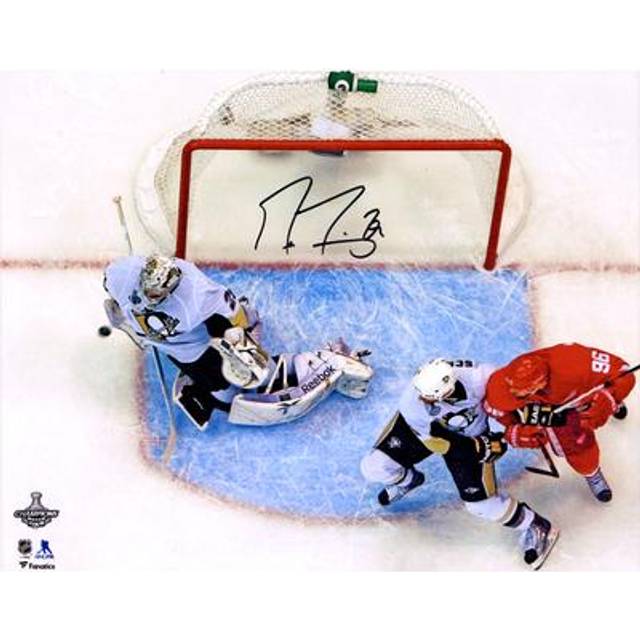 Marc-Andre Fleury Pittsburgh Penguins Autographed 16" x 20" 2009 NHL Stanley Cup Finals Game 7 Series-Clinching Save Photograph