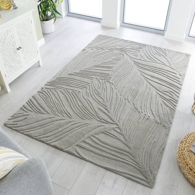 Lino Leaf Rug - Lino Leaf Grey