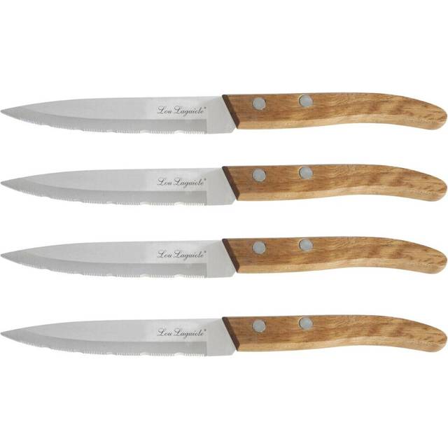 Amefa Lou Laguiole Set of 4 Steak Knives Wooden Handles