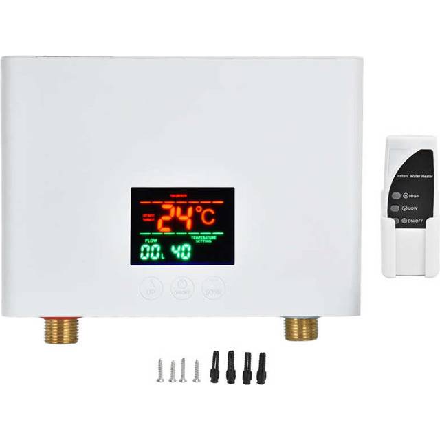 (White) Electric Instant Water Heater Touch Remote Control